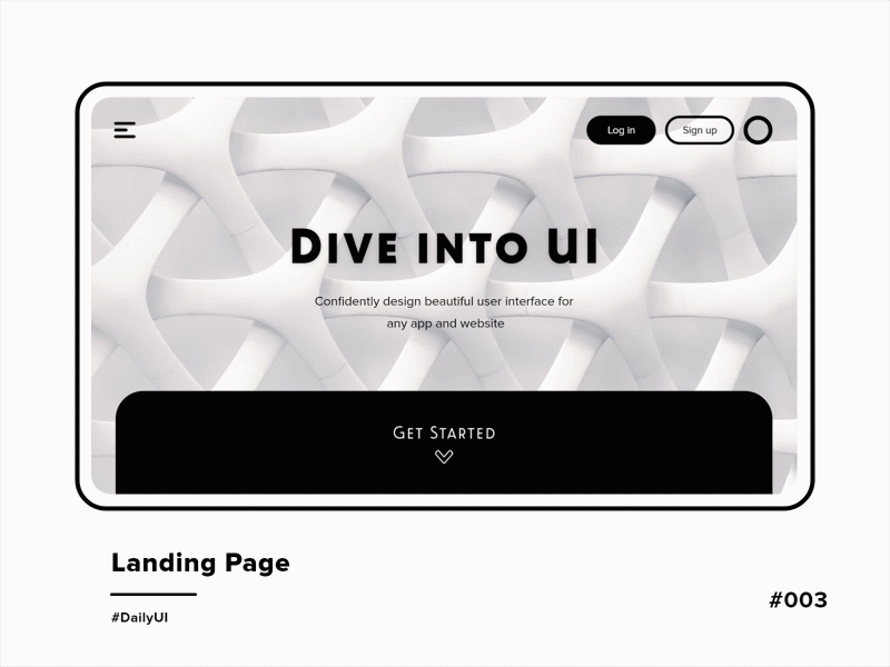 Landing Page 003 clean dailyui design landing page landingpage minimal ui ux web