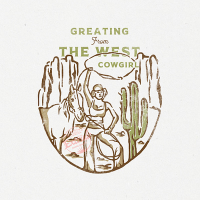 Cow Girl the West apparel design apparel logo apparel mockup art design design art illustration illustration design logo vintage design vintage logo