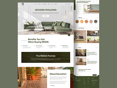 Reshawood design furniture website interface ui ui deisgn uiux ux ux design web website design