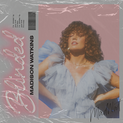 Madison Watkins Blinded - Vinyl Art 80s style album art album cover design illustration record retro typography vinyl cover vinyl wrap