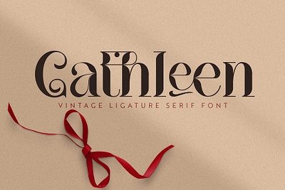 Cathleen|Vintage Ligature Serif Font branding design font illustration modern font serif font ui vintage font