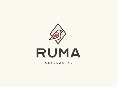 Ruma bird logo brand costa rica craftwork identity logo