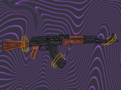 Avtomat Kalashnikova 1947 assault rifle avtomat kalashnikova 1947 design illustration