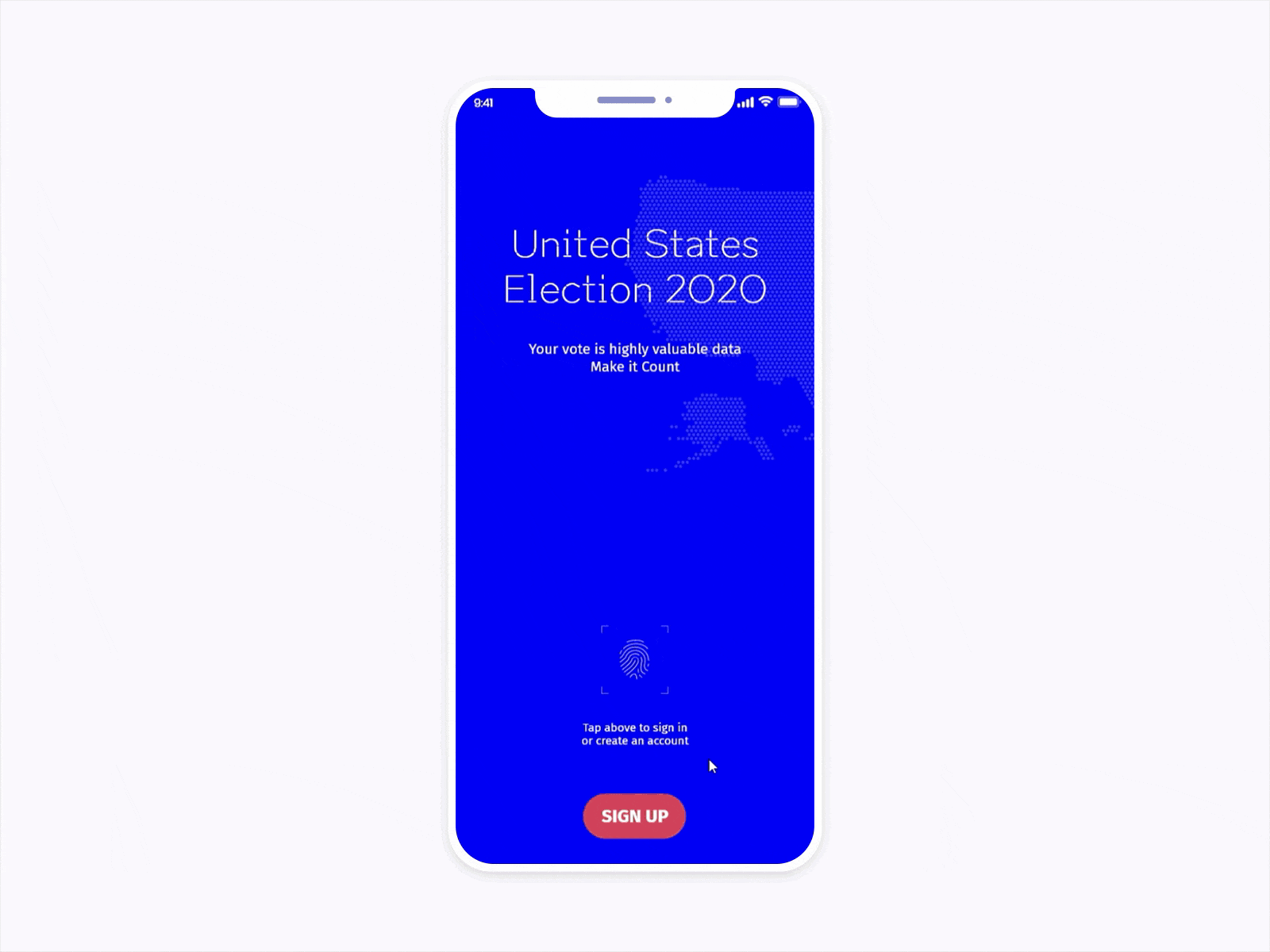 Election App Concept UI app branding design logo typography ui ux vector