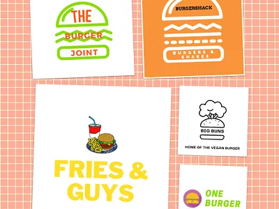Day 33 of #dailylogochallenge burger canva dailylogochallenge day33 design logo logodesign