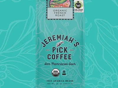 Jeremiah's Pick Coffee coffee packaging