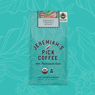 Jeremiah's Pick Coffee coffee packaging