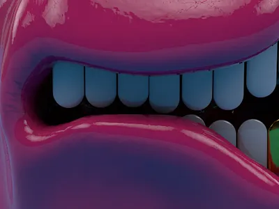 New Mouth NFT 3d modeling
