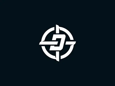 "D + Crosshair" Logo premade crosshair letter d logo premade logo