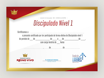 Certificado Discipulado Reino Vivo brand branding curitiba design everson id illustration ilustration logo mayer