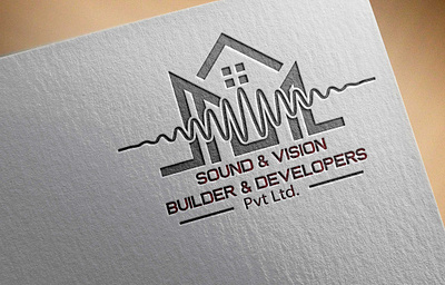 Sound and VisionBuilders brand identity branding design flat icon icon design logo minimal mockup vector