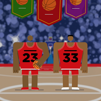 Da Bulls basketball bball character chicago chicago bulls explainer video illustration person