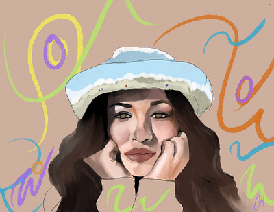 Beach on the Brain art digitalart illustration painting pattern