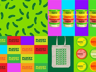 Plucky Pickle Dip brand branding character design dip food illustration packaging pickle