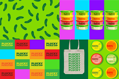 Plucky Pickle Dip brand branding character design dip food illustration packaging pickle