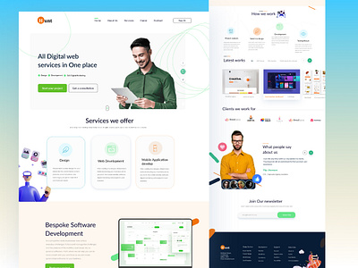 Digital Agency landing page agency branding agency landing page agency portfolio agency website business digitalagency portfolio ui ux uidesign web design