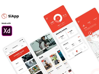 Fitness App UI app design fitness flat minimal ui ux