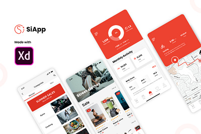 Fitness App UI app design fitness flat minimal ui ux