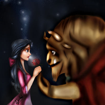 The beauty and the beast app characterdesign design digital painting photoshop