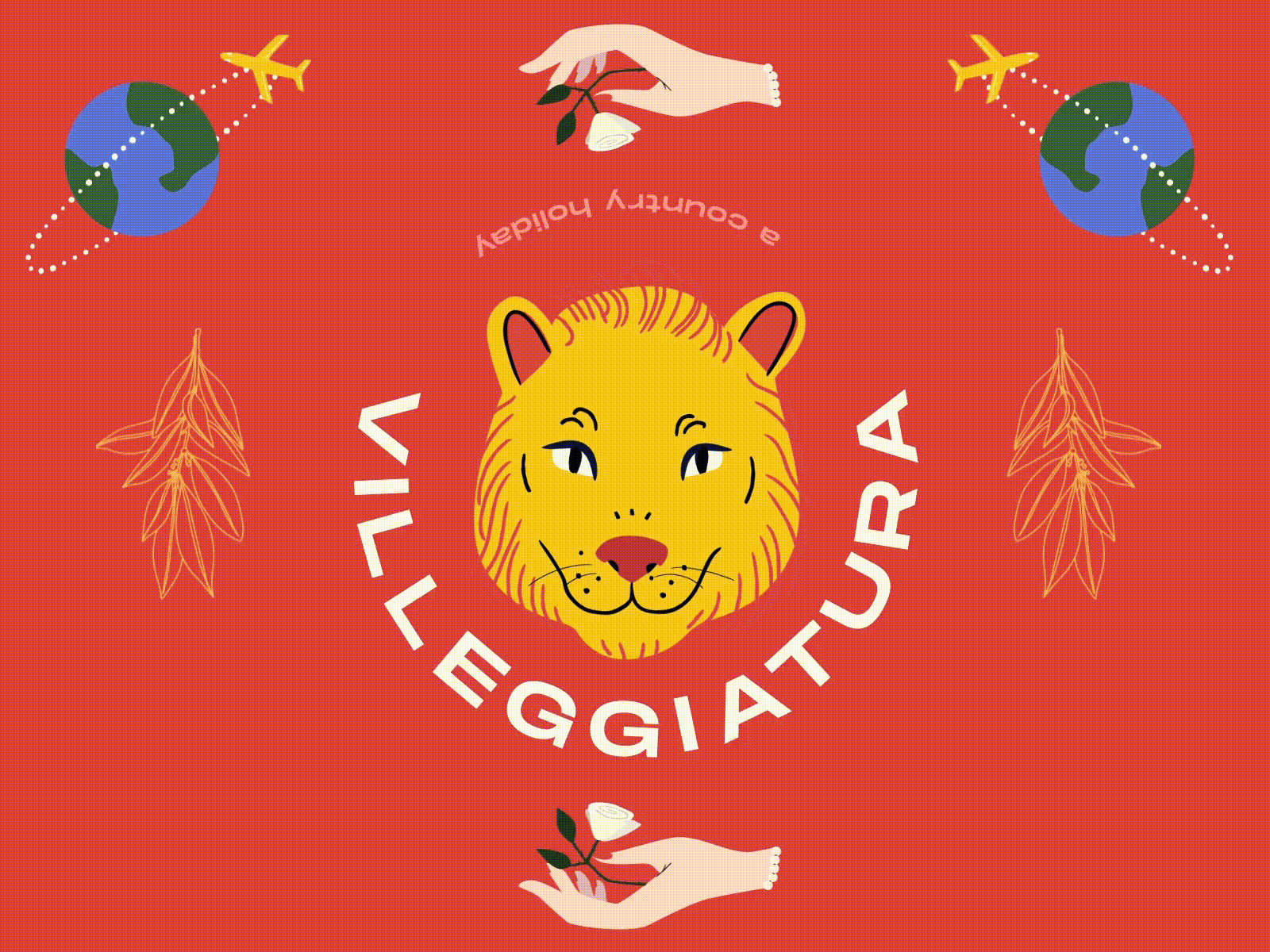 Villeggiatura aftereffects animated gif animation earth get tired gif holiday loop paths planet routines tiger trip villeggiatura