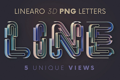 Linearo - 3D Lettering 3dfont lettering typeface typography