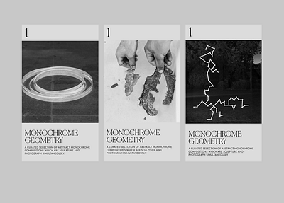 christine marie serchia | Monochrome Geometry 01 art direction design minimal mobile ui photography photography website portfolio ui web web design