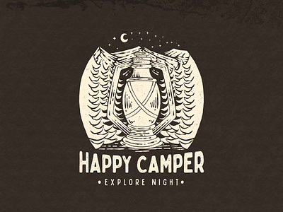 Happy Camper apparel appareldesign art artworkforsale branding clothing designforsale graphic graphic design graphictees handdrawn logodesigner mountains pinterest streetwear supplyanddesign surf teesdesign wanderlust