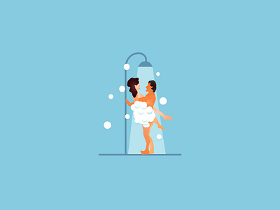 Shower cartoon design digital art digital illustration figma fun illustration simple sketch vector