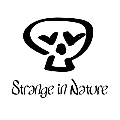 Strange in Nature Logo Design brand brand design brand identity branding branding and identity branding design graphic design hand drawn hand type hand written hand writting heart identity logo nature skull small business smallbiz strange typography