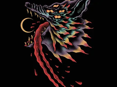 Available artwork band merch design illustration merch design moon night sebrodbrick t shirt design wolf wolf dog wolves