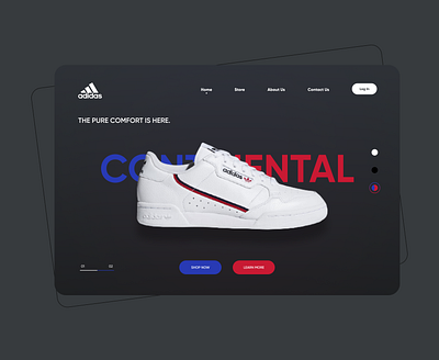 Adidas Web landing page / WebUIUX adidas originals adidascontinental continental80 landing page design landingpage minimal minimalism minimalistic modern shoes sleek sneaker sneakerhead webdesign website design webuiuxdesign