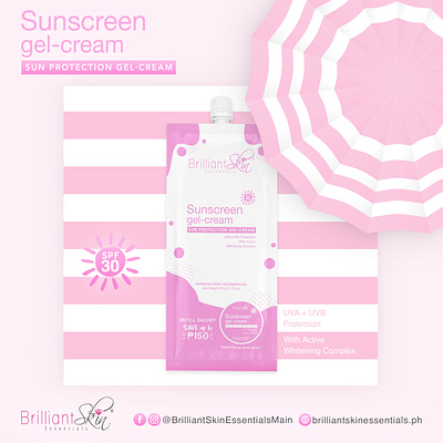 Social Media Advertisement (Sunscreen-gel-cream) advertisement advertising banner branding creative and design design graphic design illustration poster product design social media design