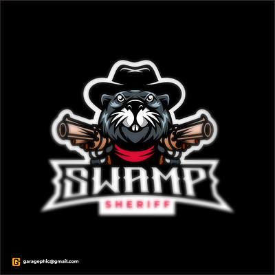 swamp sheriff branding character characterdesign design esport illustration illustrator logo logodesigners mascot otter