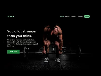 GYM header design design ui