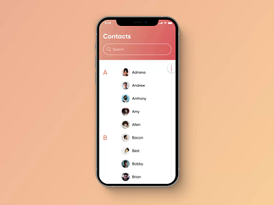 Contacts App call contact contactus design dial inspiration ios mobileapp phonebook phonecontacts protopie prototype prototyping uxdesign