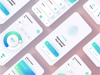 Smart Home app branding challenge design illustration minimalism neomorphism smarthome ui ux vector web