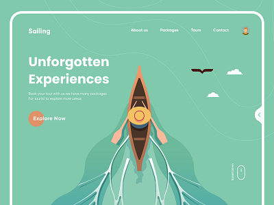 Tours Landing page design clean design digital illustration interface landing landing page design landingpage minimal project typography ui uiux ux web web design website website design websitedesign websites