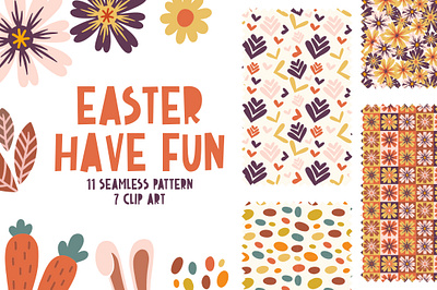 Easter Have Fun - Seamless Pattern colorful design easter easter day easter egg fun happy illustration organic pattern art patterns seamless pattern vector