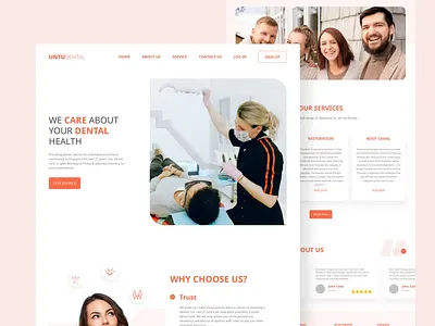Dental Landing Page Exploration dental dentist design landing landing page landingpage medical prototype ui ui design uidesign web design webdesign website website design