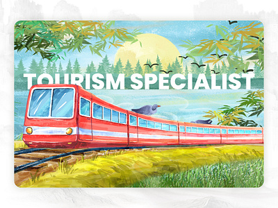 Tourism Specialist Train art design art work clipart design discover illustration ocean special specialist tour travel tourism tourisminindia tourist train train clip train travel vector world world tour worldwide