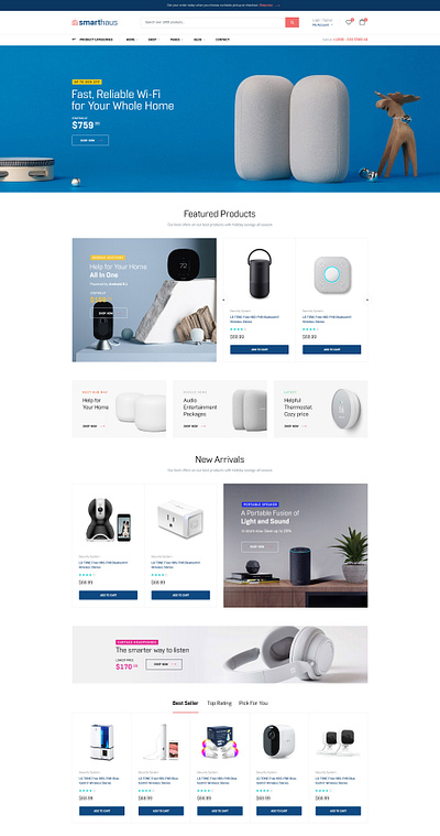 Smarthaus - Digital Products WooCommerce Theme digital ecommerce electronics pavothemes responsive website smart house smarthome themes website woocommerce wordpress theme