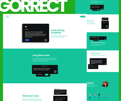 Gorrect - Website Homepage design ui ux website website design