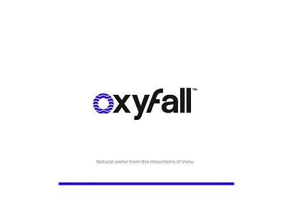 Oxyfall Logo Exploration - Concept 1 branding drinking icon identity design illustration logo logo design mineral water o letter logo o logo packagedesign symbol symbol icon water drop water logo waterfall