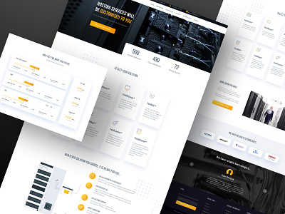 Hosting company corporate website clean hosting hosting company hosting service hosting template landing server ui design web design