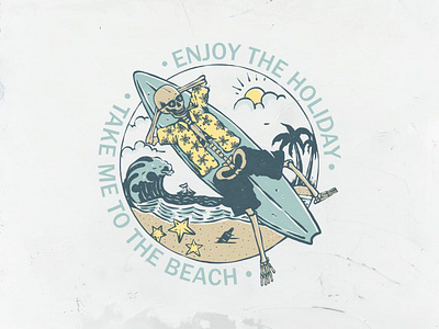 Enjoy The Holiday apparel appareldesign art artworkforsale branding clothing designforsale graphic graphic design graphictees handdrawn logodesigner mountains pinterest streetwear supplyanddesign surf teesdesign wanderlust