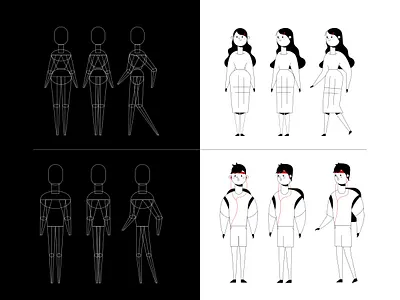 developer family dynamic branding illustration 设计