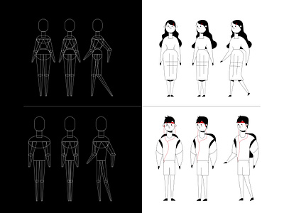 developer family dynamic branding illustration 设计