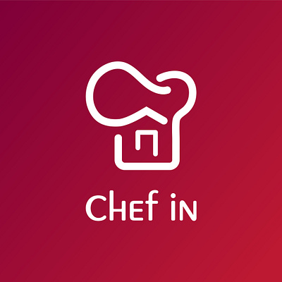 Logo for Chef In app in Spain app app logo brand branding chef chef hat cook design graphic graphic design home logo logo design minimal vector