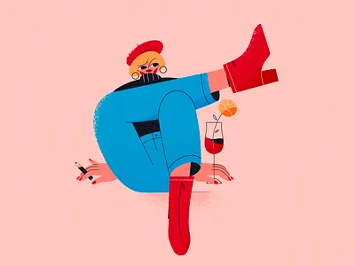 New Red Boots ❤️ art blog illustration boots character character design color palette fashion illustration feminine flat illustration girl girl character graphic illustration love parisian procreate simple art spring texture woman illustration