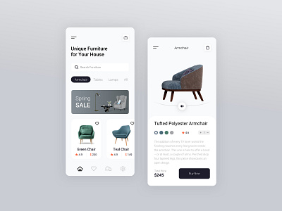 Furniture App app app design clean design furniture furniture app furniture design ui ux